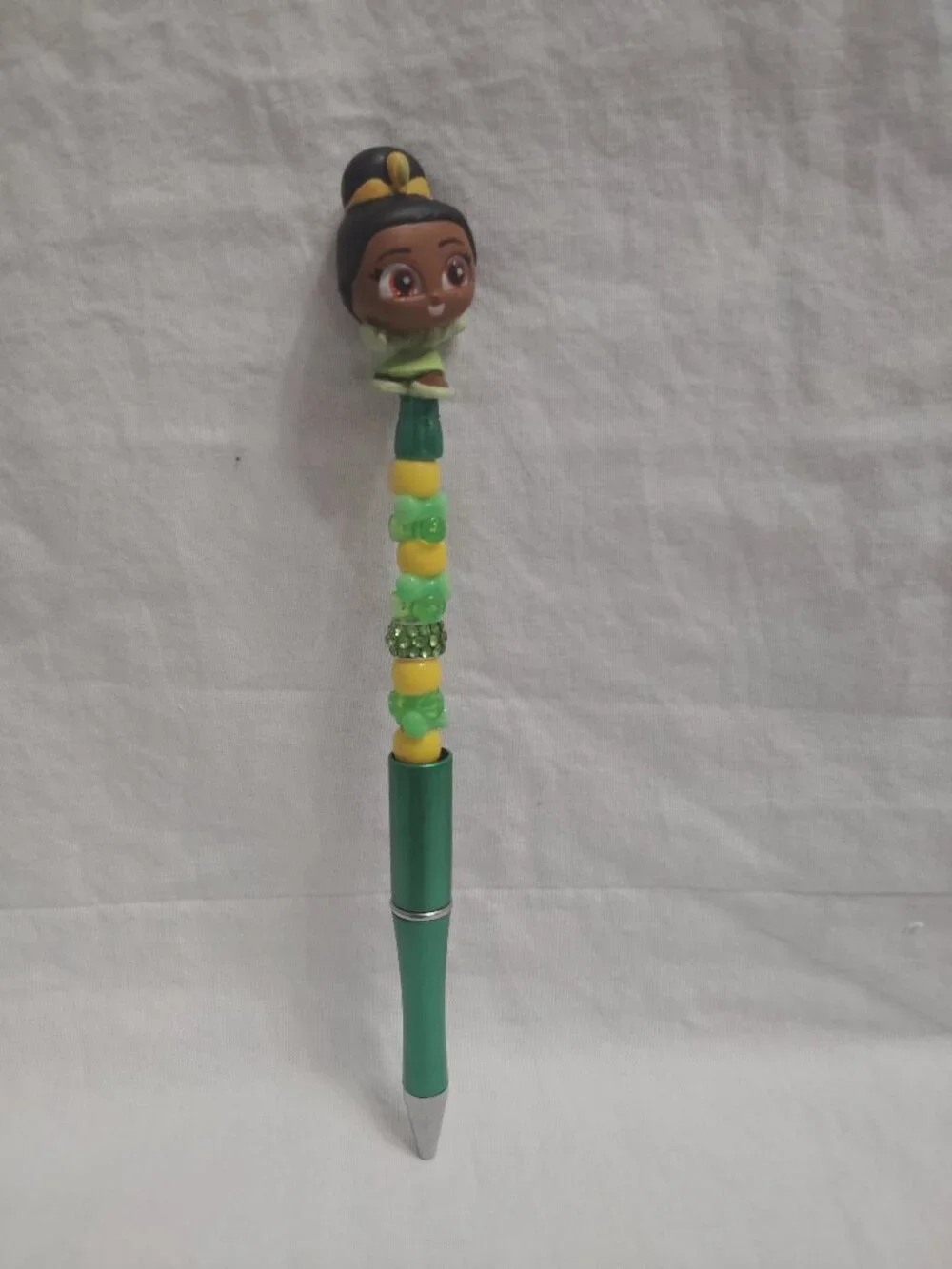 Disney Doorable Dancing Princess Tiana Handmade Beaded Pen